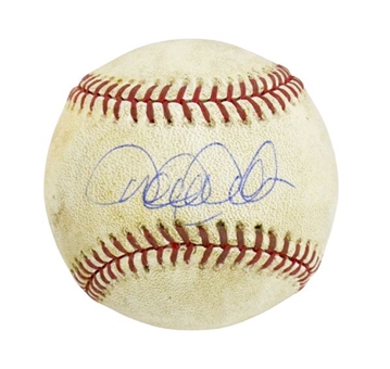 Derek Jeter Signed Game Used Baseball (MLB Authenticated) 